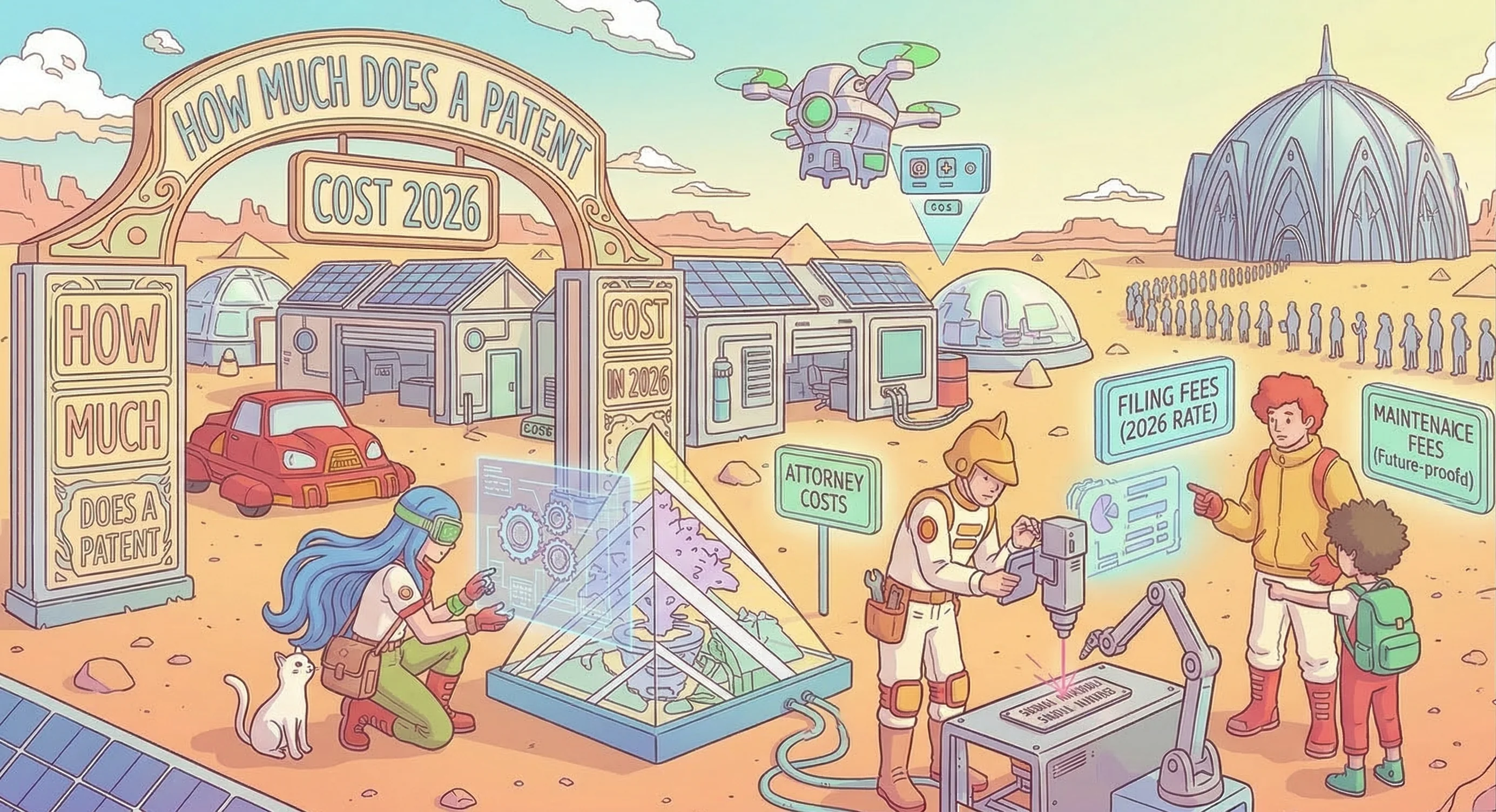 Illustration for patent cost breakdown